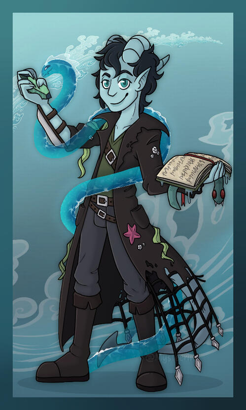 Aquatic Tiefling Summoner Design