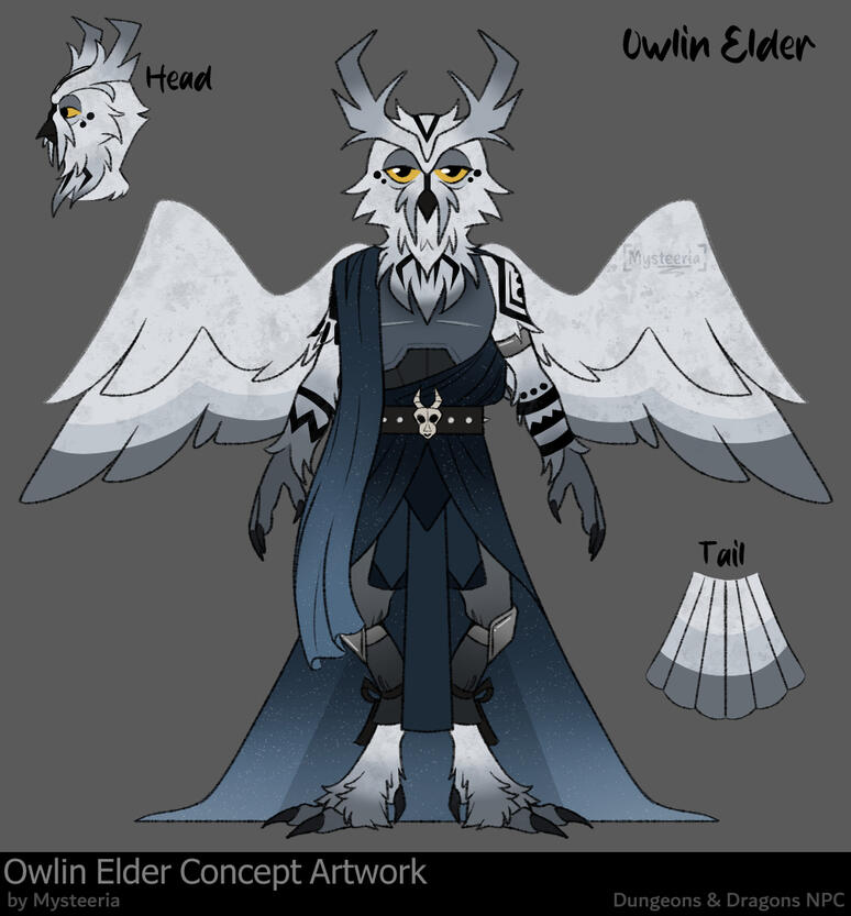 Owlin Elder Character Design